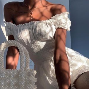 Princess Polly love galore playsuit white